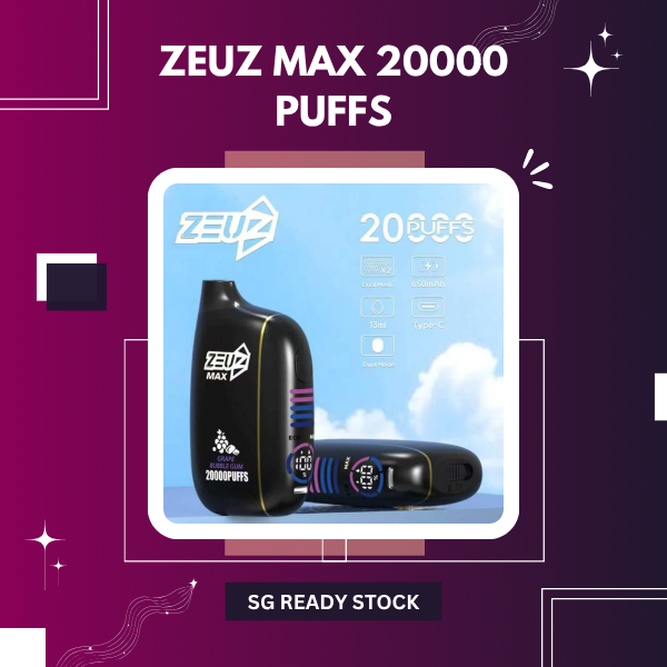 Zeuz Max 20000 Puffs Rechargeable Disposable Vape Device Main View