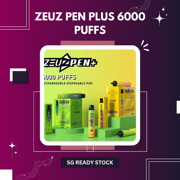 Zeuz Pen 6000 Puffs Rechargeable Disposable Vape Pod Device