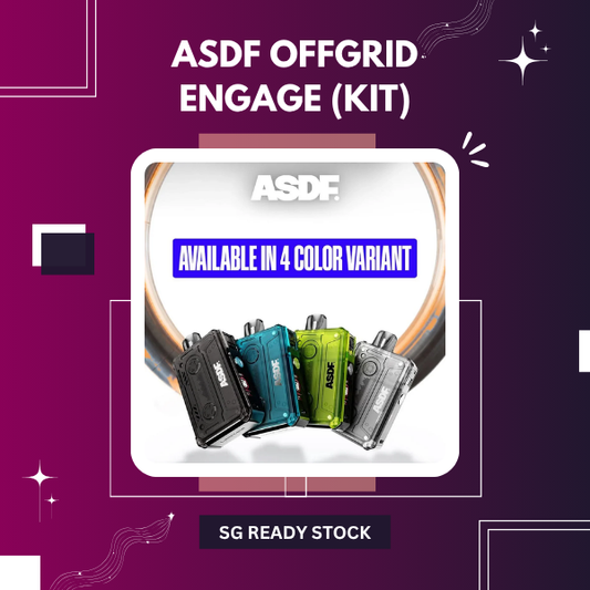 ASDF Offgrid Engage Open Pod Starter Kit with interactive screen and dual mesh cartridge