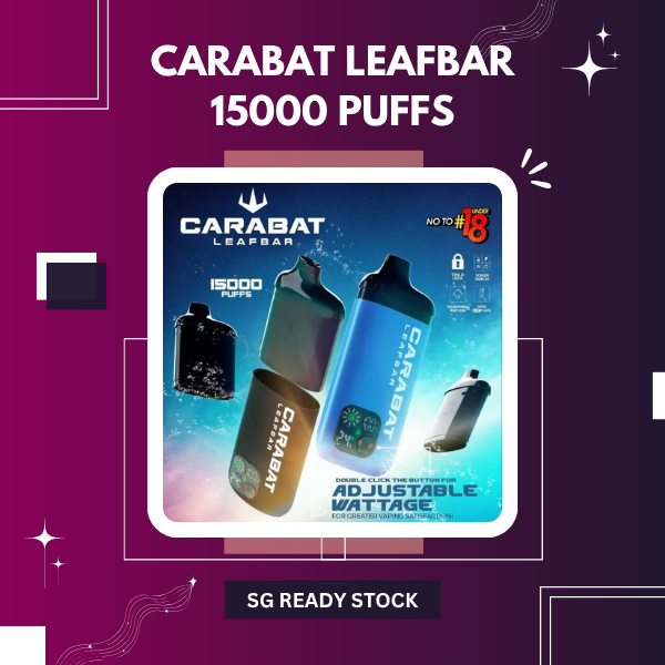 Carabat Leafbar 15000 Puffs disposable vape pod with smart RGB screen display