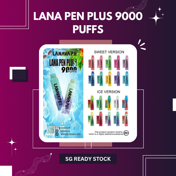 Lana Pen Plus 9000 Puffs Disposable Vape Device with LED Color Changing Light
