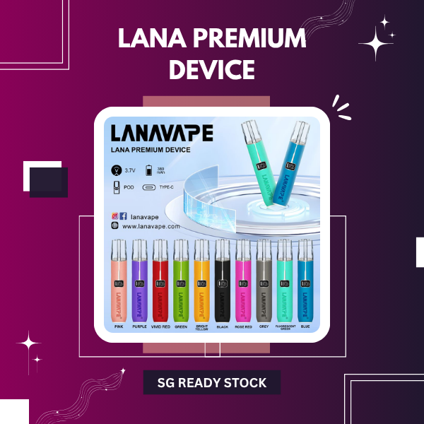Lana Premium Device sleek matte metallic close up showing LED battery indicator light