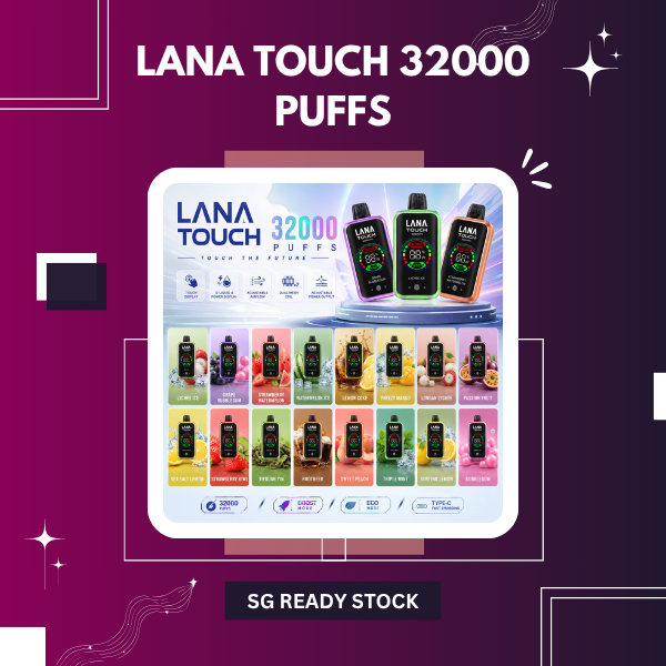 Lana Touch 32000 Puffs smart disposable vape with HD touch screen display