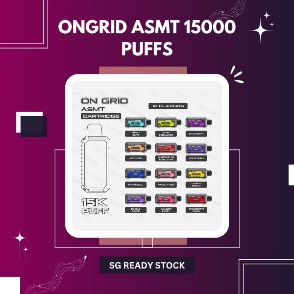 Ongrid Asmt 15000 Puffs disposable vape pod device showing ergonomic mouthpiece design